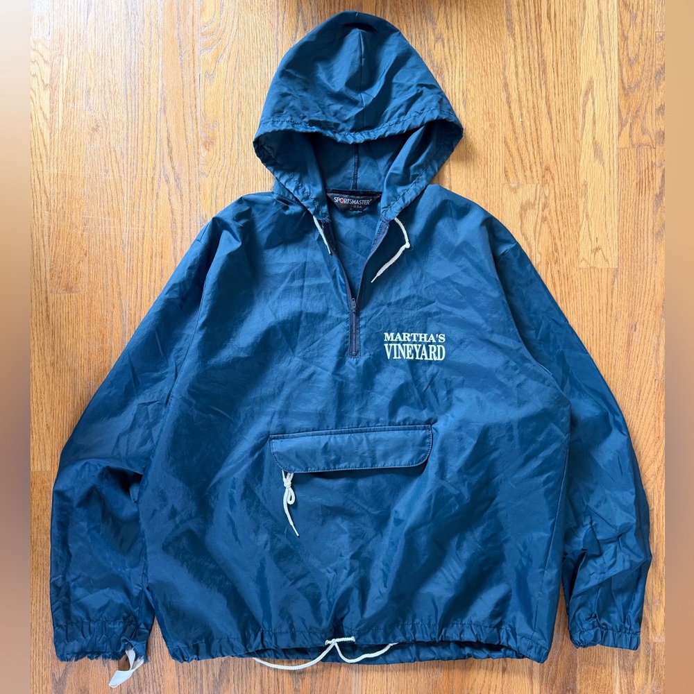 Vintage 80s Martha’s Vineyard Sport Master Windbreaker Jacket XL – Coastal Prep